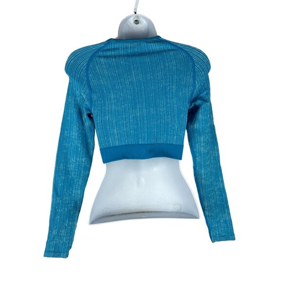 Pursue Fitness Women's Size XS Seamless Long Sleeve Crop Top - Nylon & Polyester - Picture 3 of 5
